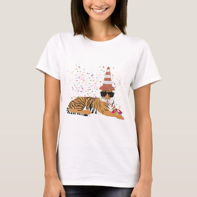 Camiseta Fiesta de tigres - Animales que tienen un Fiesta (Anverso)