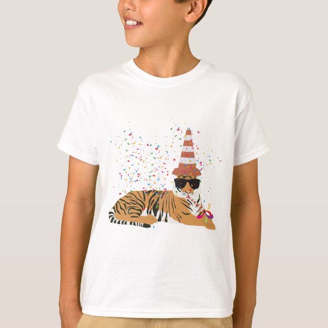Camiseta Fiesta de tigres - Animales que tienen un Fiesta (Anverso)