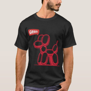 Camiseta Fiesta de tinta roja perro globo - ¡GRRR!