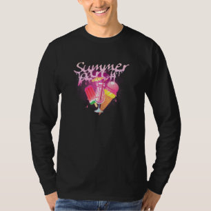 Camiseta Fiesta de verano bebida helada bebida rosa Lolly P