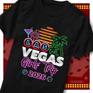 Camiseta Fiesta de Viaje con Luces en Las Vegas Viaje de Ch
