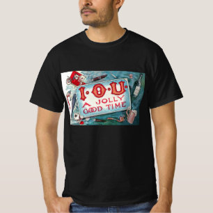 Camiseta Fiesta de Vicios Antiguos, Juegos de Azar, Bebida,