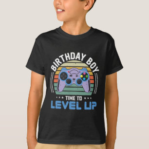 Camiseta Fiesta de videojuegos de Level Up Birthday Boy par
