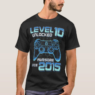 Camiseta Fiesta de videojuegos de nivel 10 desbloqueado 10 