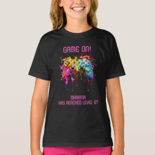Camiseta Fiesta de videojuegos rosa para chica jugadora