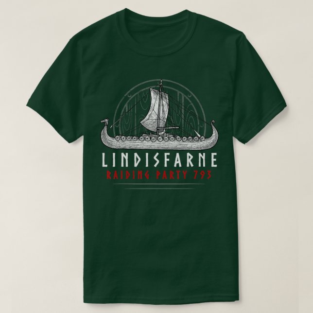 Camiseta Fiesta de Viking Lindisfarne Raiding 793 (Diseño del anverso)