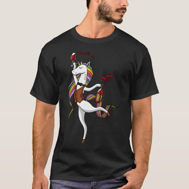 Camiseta Fiesta de Vino de Unicornio (Anverso)