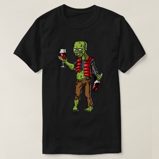 Camiseta Fiesta de vinos de Zombie (Diseño del anverso)
