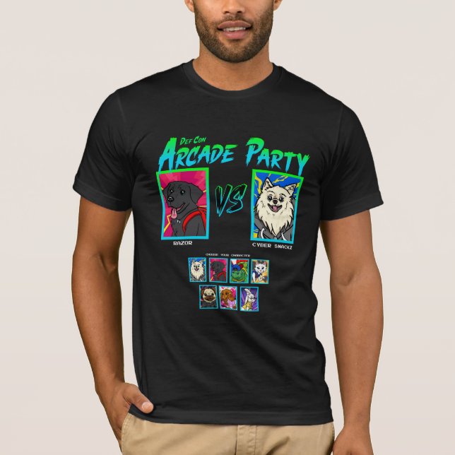 camiseta Fiesta DEF CON Arcade (Anverso)