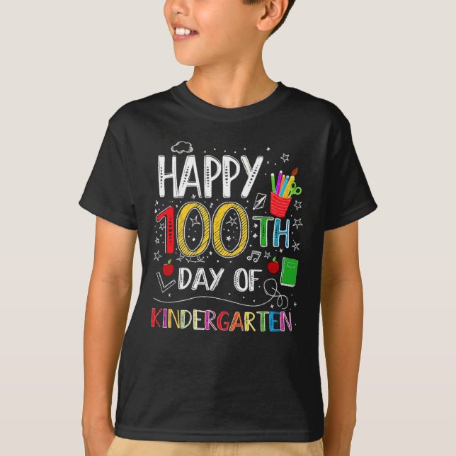 Camiseta Fiesta del 100° Día de la guardería Tee (Anverso)