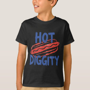 Camiseta Fiesta del 4 de julio BBQ perro caliente diggity u