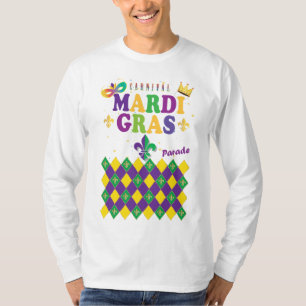 Camiseta Fiesta del Carnaval de Mardi Gras Fleur de Lis Rho