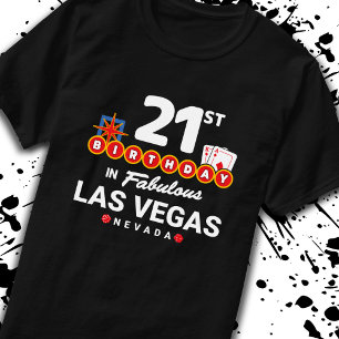 Camiseta Fiesta del Cumpleaños de Las Vegas - Cumpleaños 21