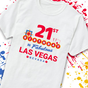 Camiseta Fiesta del Cumpleaños de Las Vegas - Cumpleaños 21