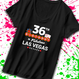 Camiseta Fiesta del Cumpleaños de Las Vegas - Cumpleaños 36