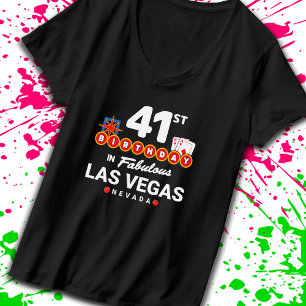 Camiseta Fiesta del Cumpleaños de Las Vegas - Cumpleaños 41