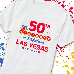 Camiseta Fiesta del Cumpleaños de Las Vegas - Cumpleaños 50