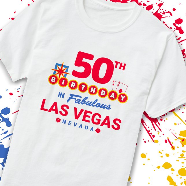 Camiseta Fiesta del Cumpleaños de Las Vegas - Cumpleaños 50 (Subido por el creador)