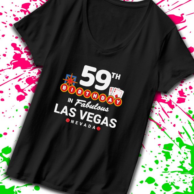 Camiseta Fiesta del Cumpleaños de Las Vegas - Cumpleaños 59 (Subido por el creador)
