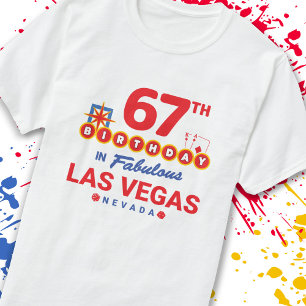 Camiseta Fiesta del Cumpleaños de Las Vegas - Cumpleaños 67