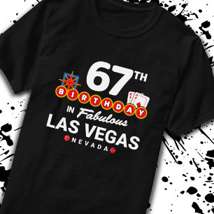 Camiseta Fiesta del Cumpleaños de Las Vegas - Cumpleaños 67