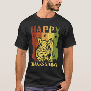 Camiseta Fiesta del Día de Acción de Gracias Retro Chinchil