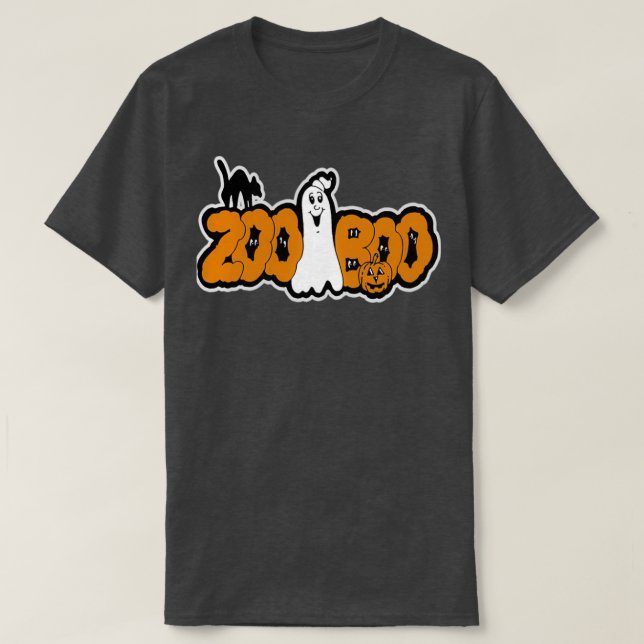 Camiseta Fiesta del Día de Halloween de Zoo Boo (Diseño del anverso)