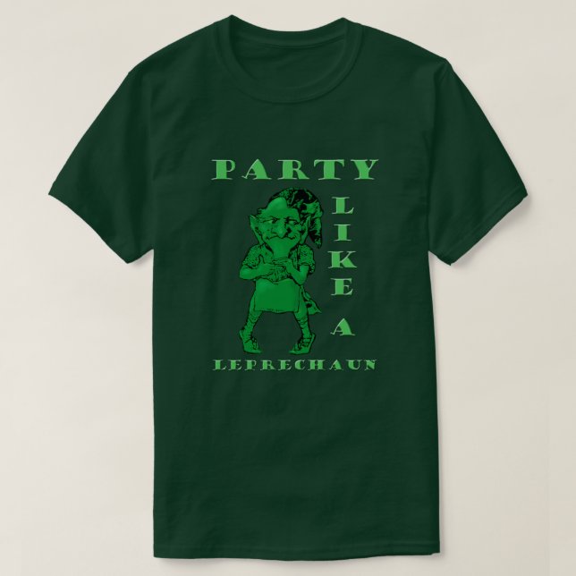 Camiseta Fiesta del Día de San Patricio como un hombre de L (Diseño del anverso)