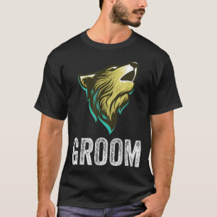 Camiseta Fiesta del equipo de Grooms Wolf Boda Groomsmen