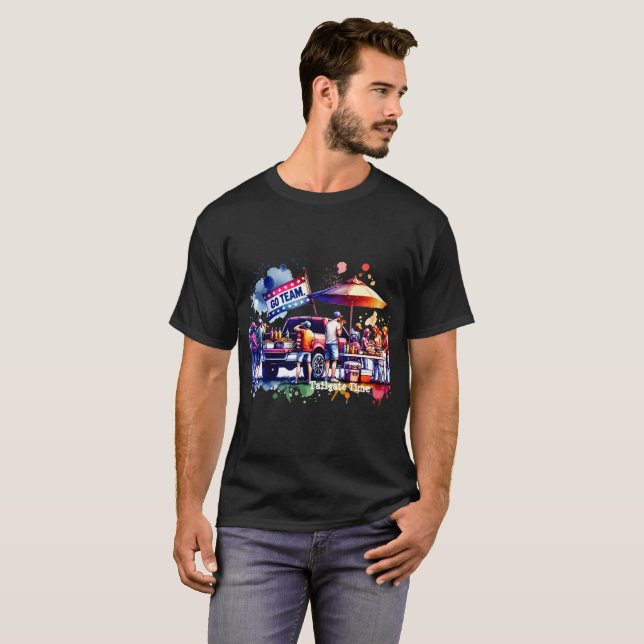 Camiseta Fiesta del equipo de tiempo de marcha del portón t (Anverso completo)