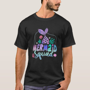 Camiseta Fiesta del Escuadrón de Cumpleaños de la Sirena