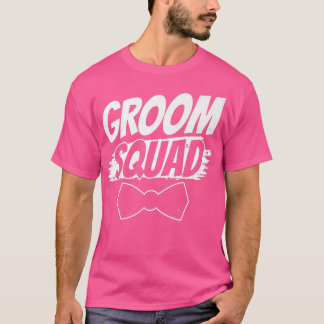 Camiseta Fiesta del Escuadrón de Groom dice Boda de bachill