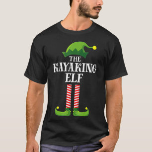 Camiseta Fiesta del grupo familiar Kayaking Elf Matching Na