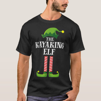 Camiseta Fiesta del grupo familiar Kayaking Elf Matching Na