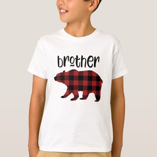 Camiseta Fiesta del hermano hermano mayor rojo de búfalo (Anverso)