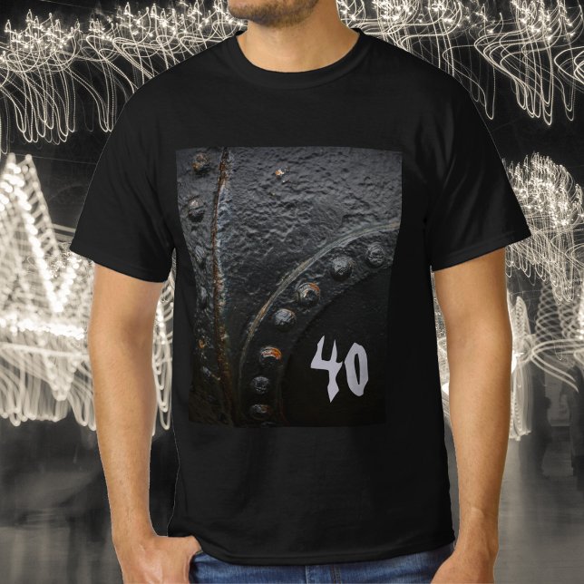 Camiseta Fiesta del hombre minimalista metalizado negro (Subido por el creador)