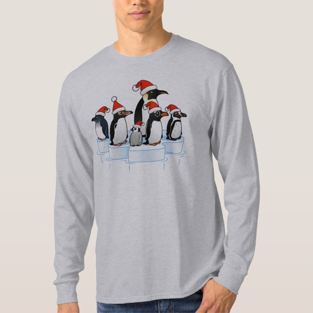 Camiseta Fiesta del pingüino del navidad (Anverso)