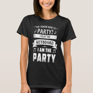 Camiseta Fiesta del reproductor de teclado