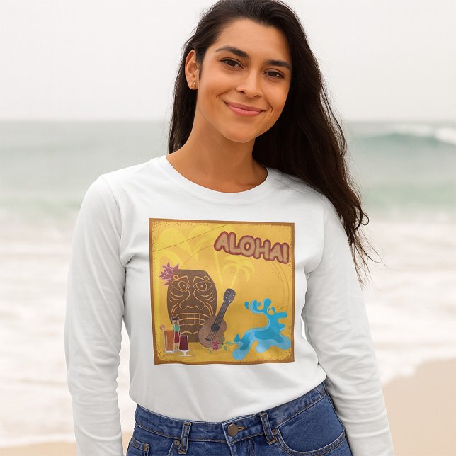 Camiseta Fiesta del Retro Luau de Hawaiian Aloha Tiki Bar (Subido por el creador)