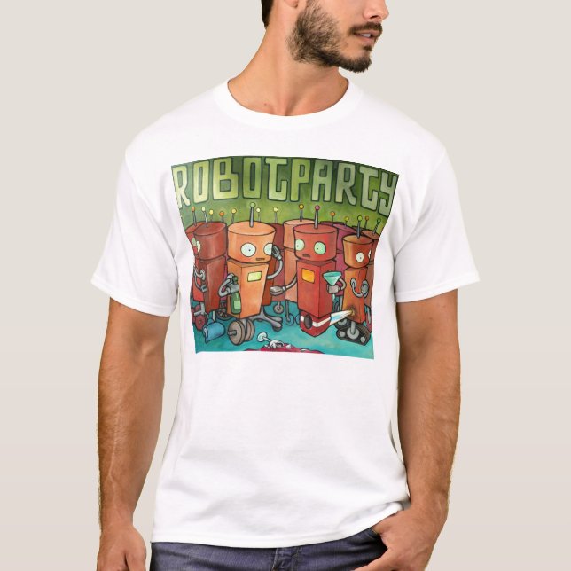 Camiseta Fiesta del robot (Anverso)