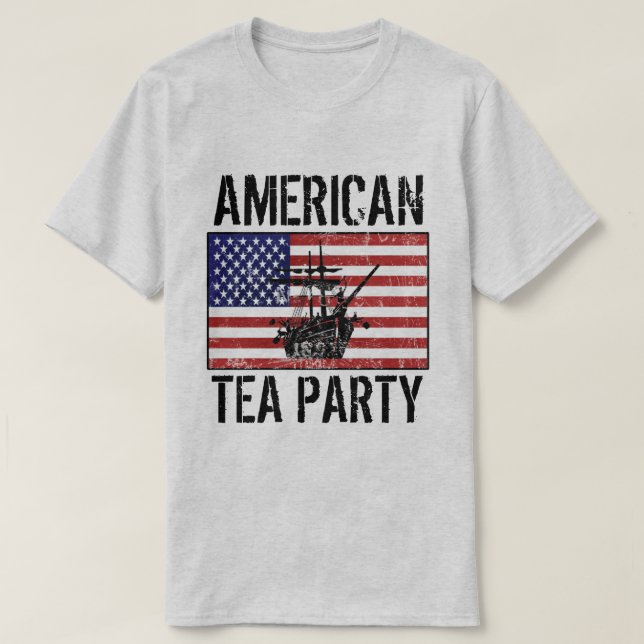 Camiseta Fiesta del té americana (Diseño del anverso)