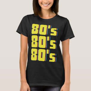 Camiseta Fiesta del tema de los disfraces de los años 80 re
