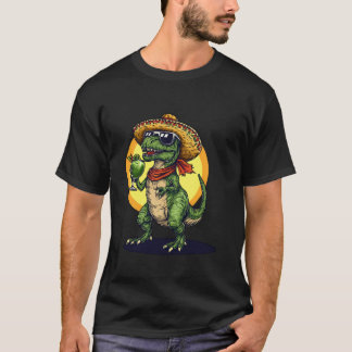 Camiseta Fiesta Dinosaurio T-Rex Dino Cinco De Mayo Mexican