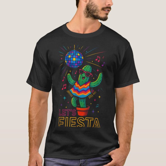 Camiseta Fiesta divertida de cactus mexicano cinco de mayo  (Anverso)