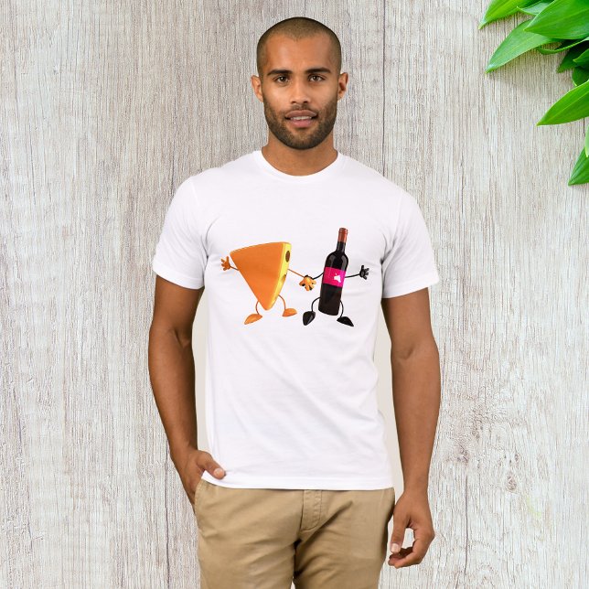 Camiseta Fiesta Divertida de Vino y Queso (Subido por el creador)