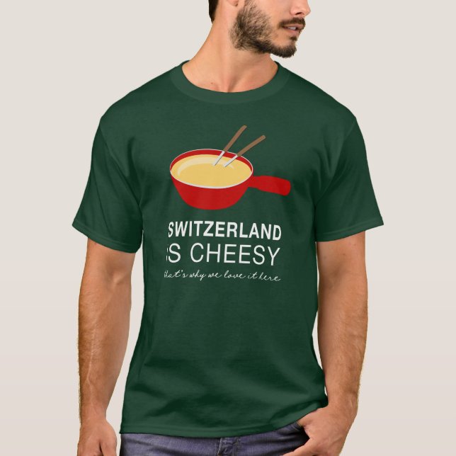 Camiseta Fiesta divertido caseoso de la "fondue" de Suiza (Anverso)