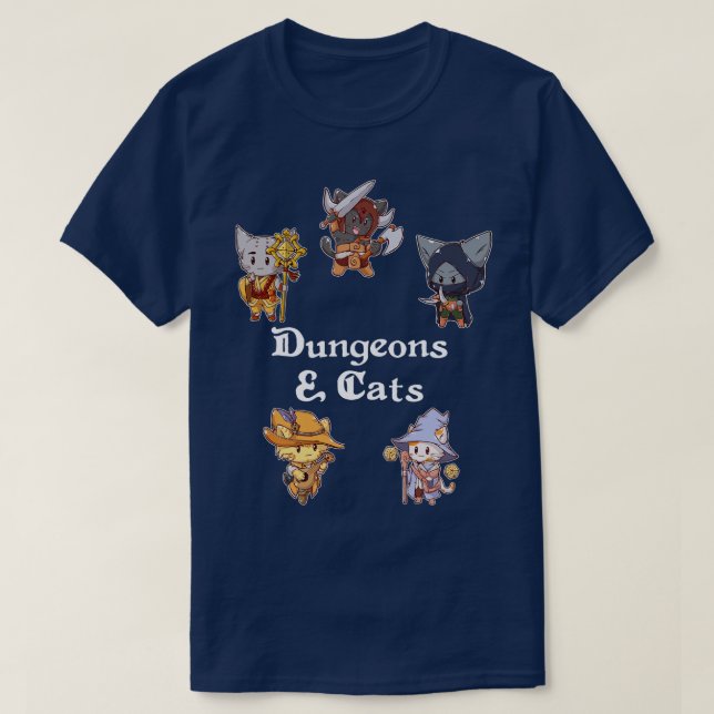 Camiseta Fiesta Dungeons Cats 5 (Diseño del anverso)