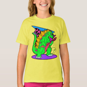 Camiseta Fiesta Duro Dinosaurios estegosauro guitarra