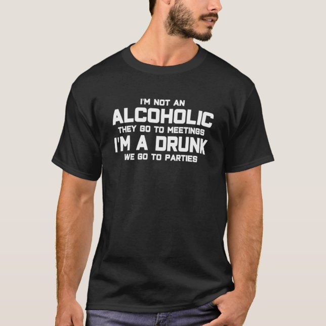 Camiseta Fiesta ebrio no alcohólico Cruceros para el alcoho (Anverso)