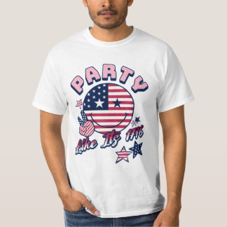 Camiseta Fiesta En EEUU, Fiesta Como Si Fuera 1776, Gracios